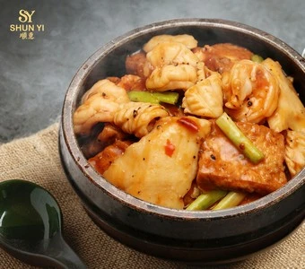 menu shun yi - thố đá - Đậu Hũ Hải Sản Xốt Đậu Bản (340x300px)